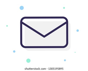 Message icon, SMS on white background. Outline style