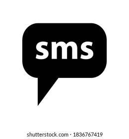 Message icon. SMS symbol. Mobile message. Vector illustration