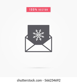 message icon with snowflake