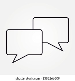 message icon. speech bubble. linear icon. Line with editable stroke.