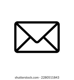 Message Icon Symbol Black Outline High Quality Vector. EPS10