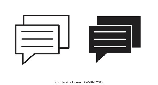 Message icon symbol for logo, web, app designs.