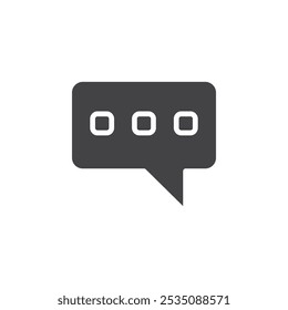 Message icon Symbol mark in filled style