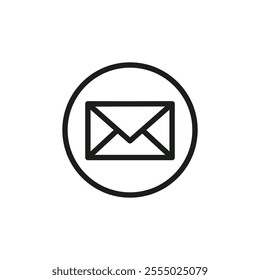 Message icon Symbol mark in Outline style