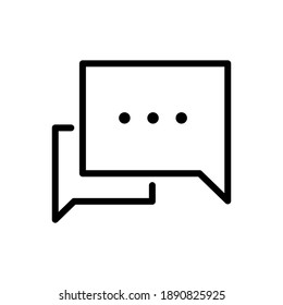 Símbolo de icono de mensaje con estilo de contorno. Ilustración del vector