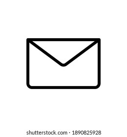 Message icon symbol with outline style. Vector illustration