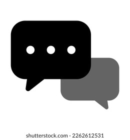 message icon symbol vector illustration. chatting, chat, communication, Speech bubble design isolated on white background. 