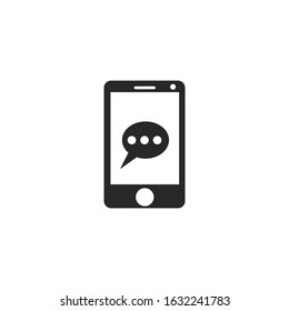 Message Icon template color editable. Chat symbol vector sign isolated for graphic and web design.
