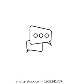 Message Icon template color editable. Chat symbol vector sign isolated for graphic and web design.