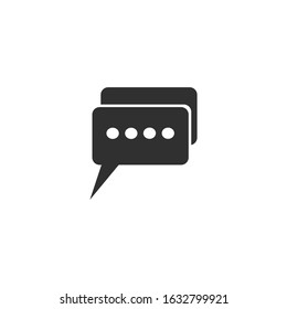 Message Icon template color editable. Chat symbol vector sign isolated for graphic and web design.