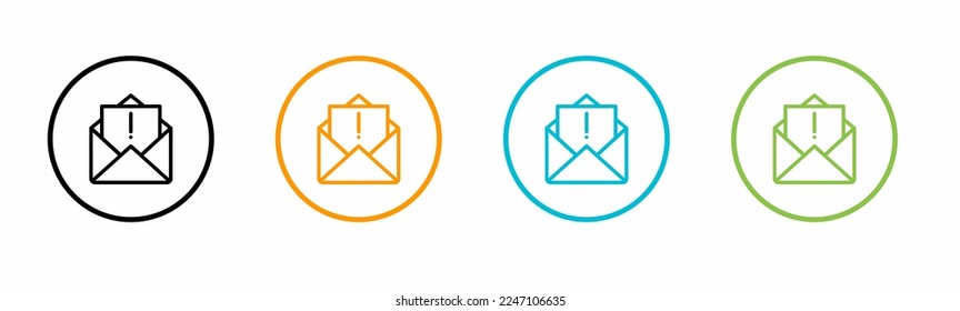 Message icon template set. Stock vector illustration.