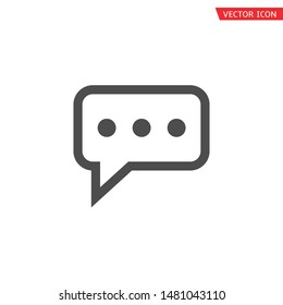 Message icon template. Simple Speech bubble icon