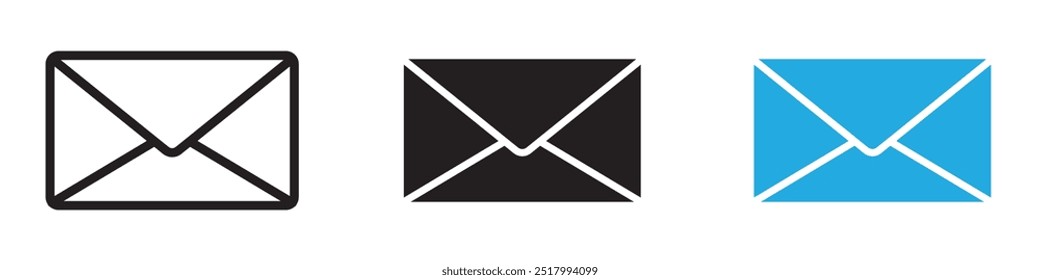 Message icon thin line illustration