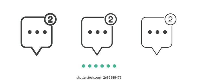 Icono de mensaje. Vector de icono de línea delgada