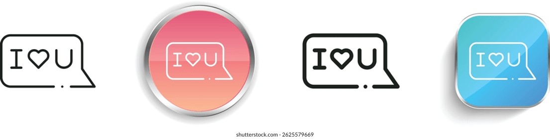 message icon. Thin Linear, Regular and Button Style Design Isolated On White Background