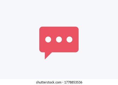 Message icon with three dots.