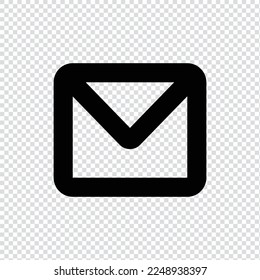 Message icon in transparent background, basic app and web UI bold line icon, EPS10