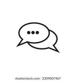 Message icon in trendy flat design.