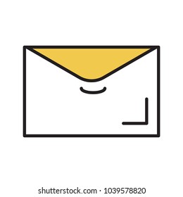 Message Icon in trendy flat style isolated on grey background. symbol for your web site design, logo, app