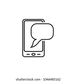 Message Icon in trendy flat style isolated on white background. Sms symbol for your web site design, logo, app, UI. Vector illustration, EPS10.