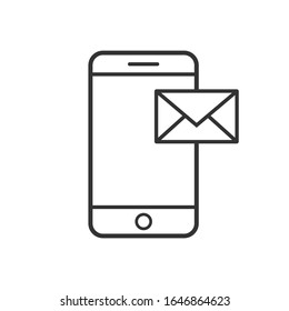 Message Icon in trendy flat style isolated on grey background. Sms symbol for your web site design, logo, app, UI. Vector illustration,