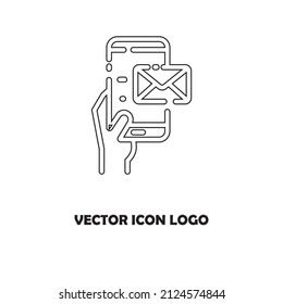 Message Icon in trendy flat style isolated on grey background. Sms symbol for your web site design, logo, app, UI. Vector illustration, EPS10.
