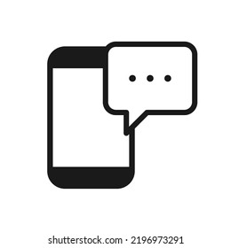 Message Icon in trendy flat style isolated on grey background. Sms symbol for your web site design, logo, app, UI. Vector illustration, EPS10.