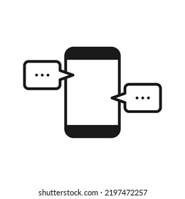 Message Icon in trendy flat style isolated on grey background. Sms symbol for your web site design, logo, app, UI. Vector illustration, EPS10.