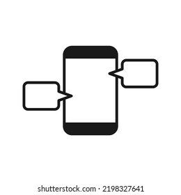 Nachrichtensymbol im trendigen, flachen Stil einzeln auf grauem Hintergrund. Sms Symbol für Ihr Web-Site-Design, Logo, App, UI. Vektorgrafik, EPS10.