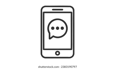 Message Icon in trendy flat style isolated on grey background. Sms symbol for your web site design, logo, app, UI. Vector illustration, EPS10.