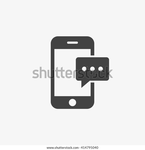 Message Icon in trendy flat style isolated on grey\
background. Sms symbol for your web site design, logo, app, UI.\
Vector illustration,\
EPS10.