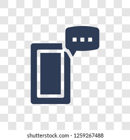 Message icon. Trendy Message logo concept on transparent background from Communication collection