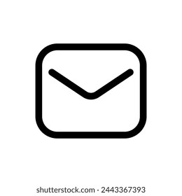 Message icon in trendy outline style isolated on white background. Message silhouette symbol for your website design, logo, app, UI. Vector illustration, EPS10.