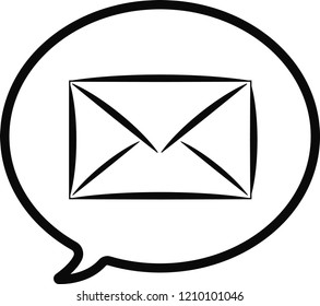 message icon vector