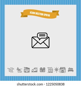 Message icon vector