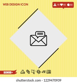 Message icon vector
