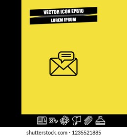 Message icon vector
