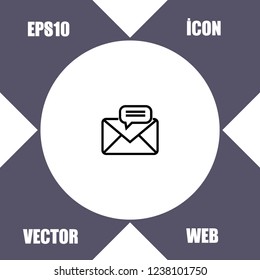 Message icon vector
