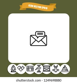 Message icon vector