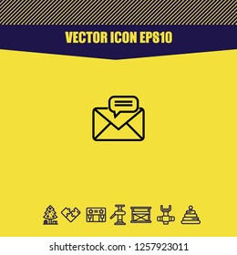 Message icon vector