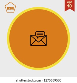 Message icon vector