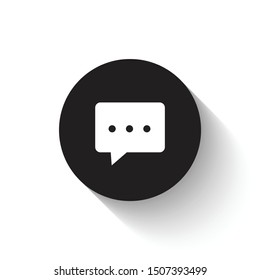 Message icon vector design. Black flat icon with dynamic concept. Scalable vector design.
