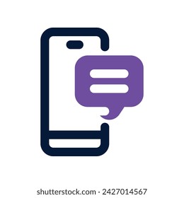 message icon. vector dual tone icon for your website, mobile, presentation, and logo design.