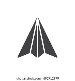 Message icon vector, filled flat sign, solid pictogram isolated on white. Paper plane symbol, logo illustration. Pixel perfect vector graphics