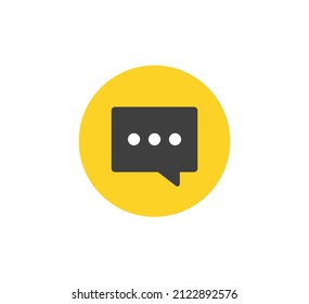 Message icon. Vector icon. Flat design