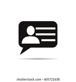 Message icon, vector illustration