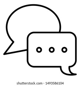 Message Icon, Vector Illustration, Business Outline