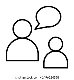 Message Icon, Vector Illustration, Business Outline
