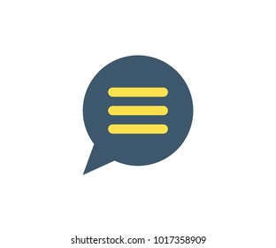 Message icon. Vector illustration in flat minimalist style.