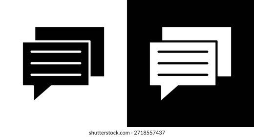 Ilustración vectorial del icono del mensaje - iconos negros del vector del estilo de la alta calidad